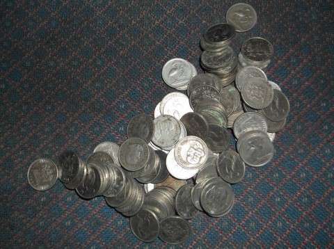 SOUTH AFRICAN 5 CENT NICKEL COINS ( 100 COINS IN TOTAL )